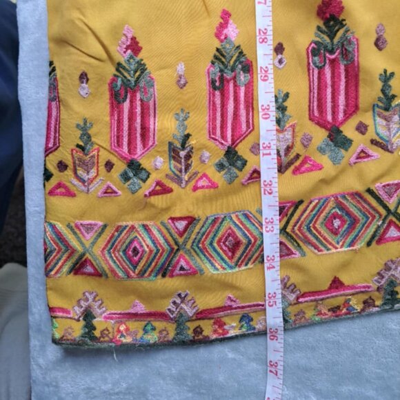 Anthropologie Floreat Raella Dress Embroidered Long Sleeve V-neck Small - Picture 13 of 15